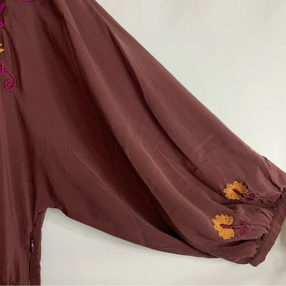 NWT Johnny Was Toni Dolman Tiered Midi Silk Dress, size XXL - Picture 8 of 15